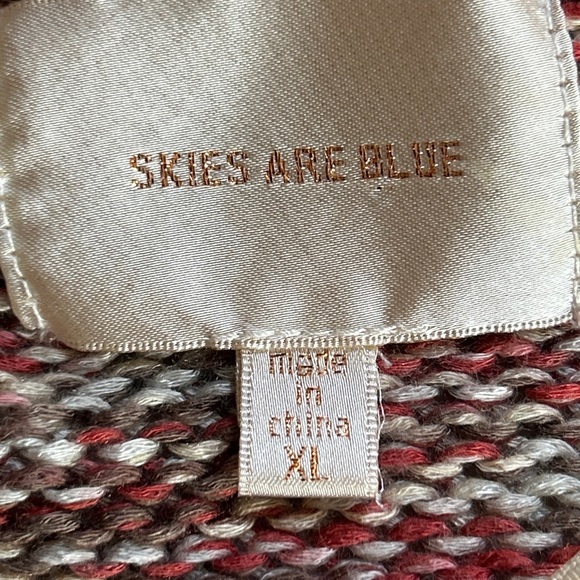 Skies Are Blue Darcey Draped Open Front Knit Cardigan Multicolor Size XL - Picture 7 of 8